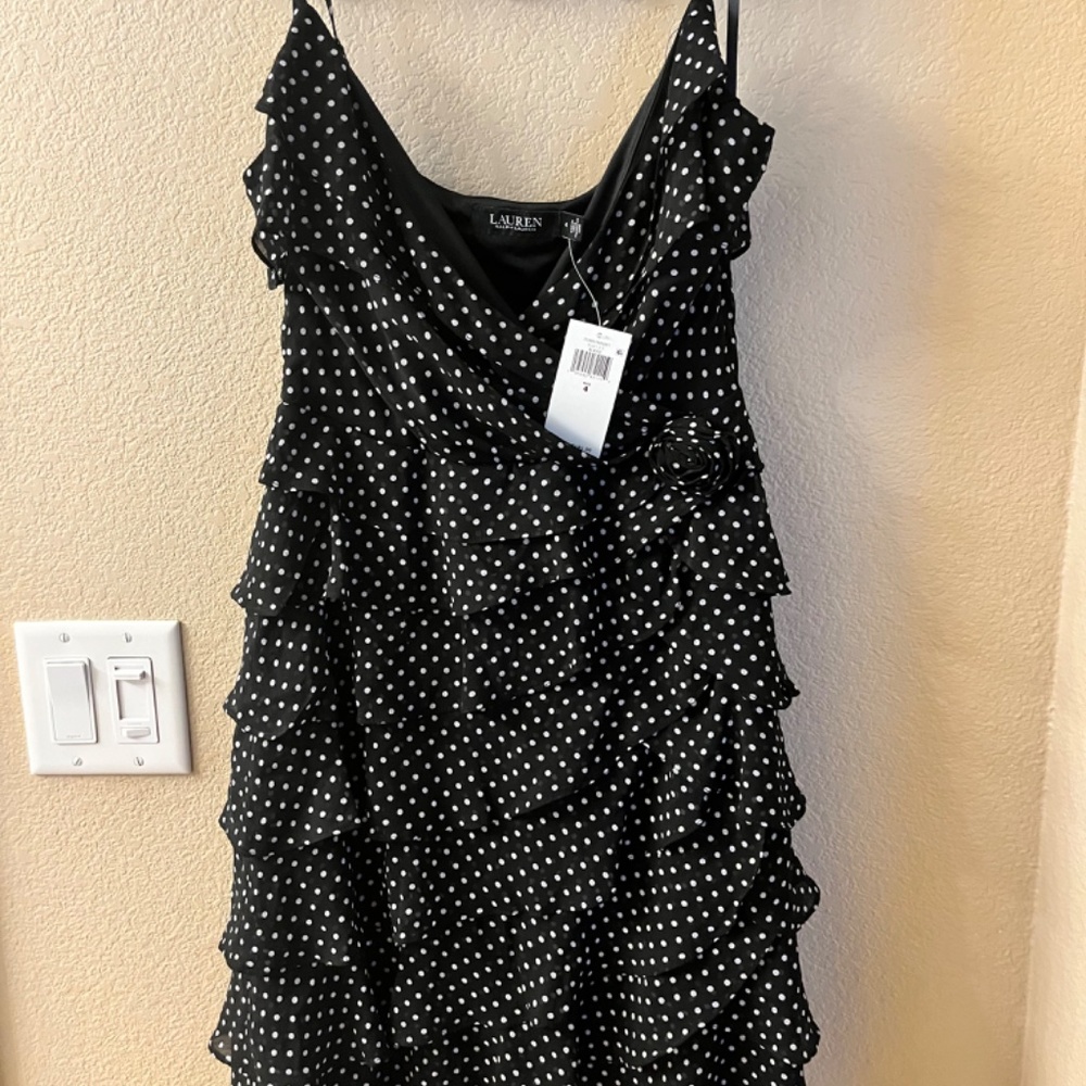 Ralph Lauren Black polka dot dress